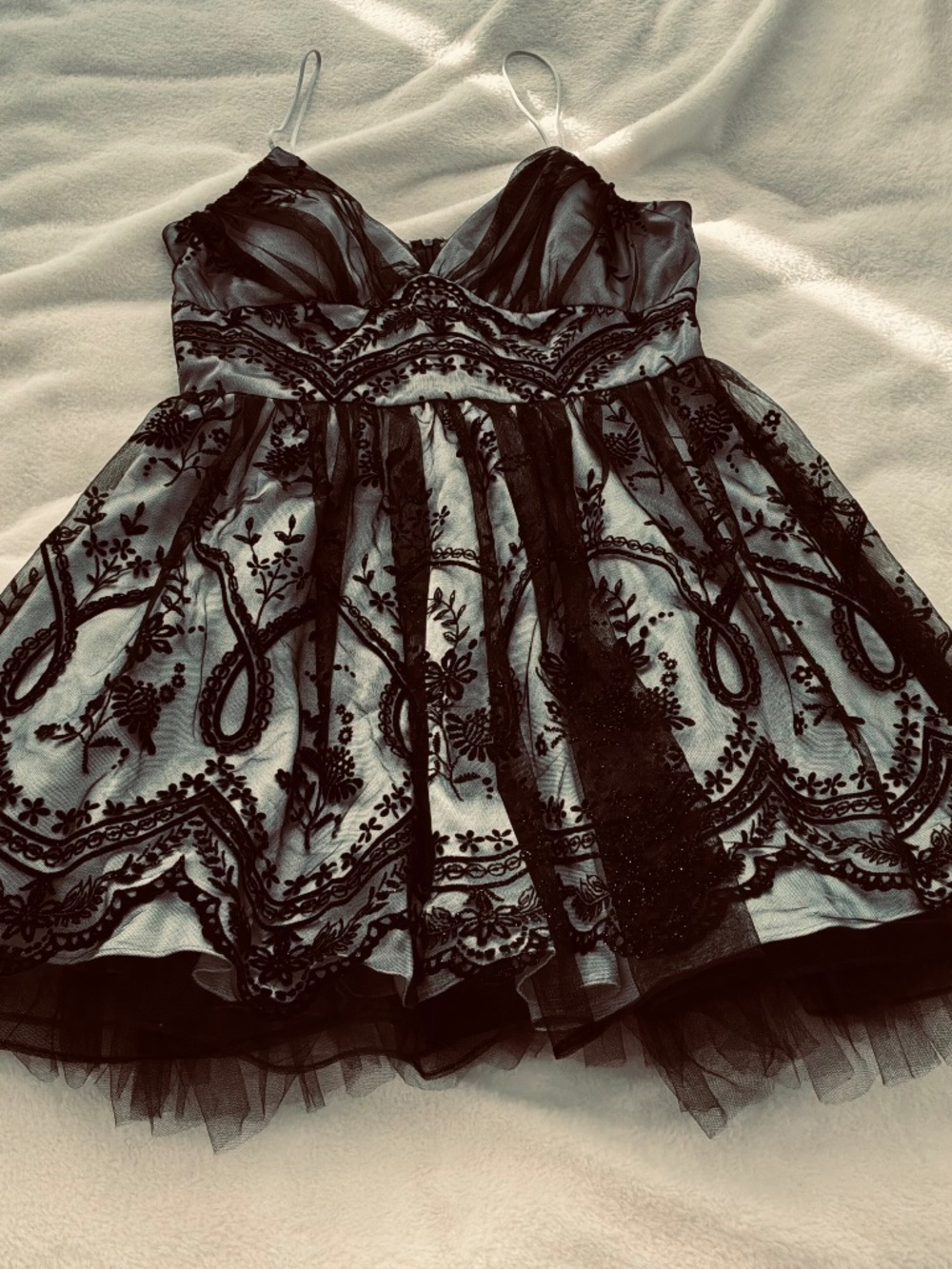 Vintage Jessica Black Lace Satin Cocktail Dress Size 16 Made in Canada!